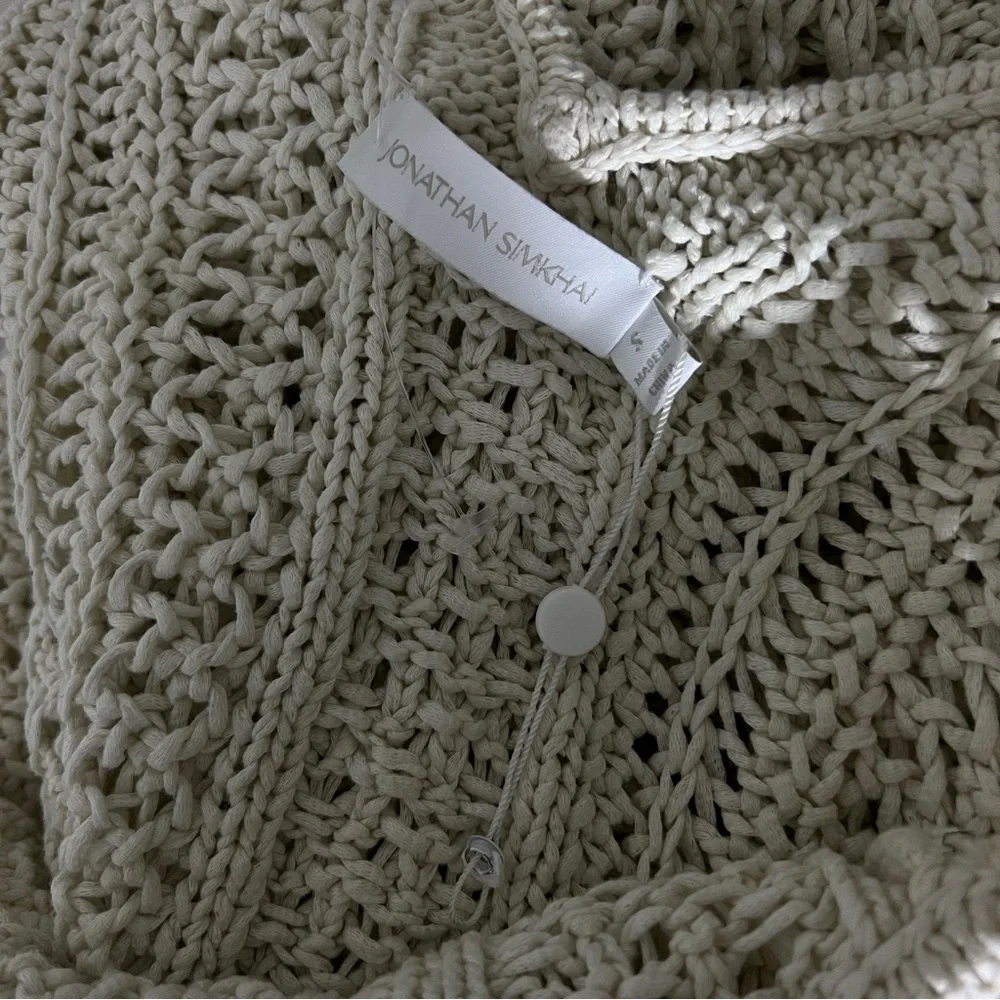 Jonathan Simkhai Ivory Kamilah Crochet Fringe Tank Midi Dress Small NWOT - Picture 13 of 13